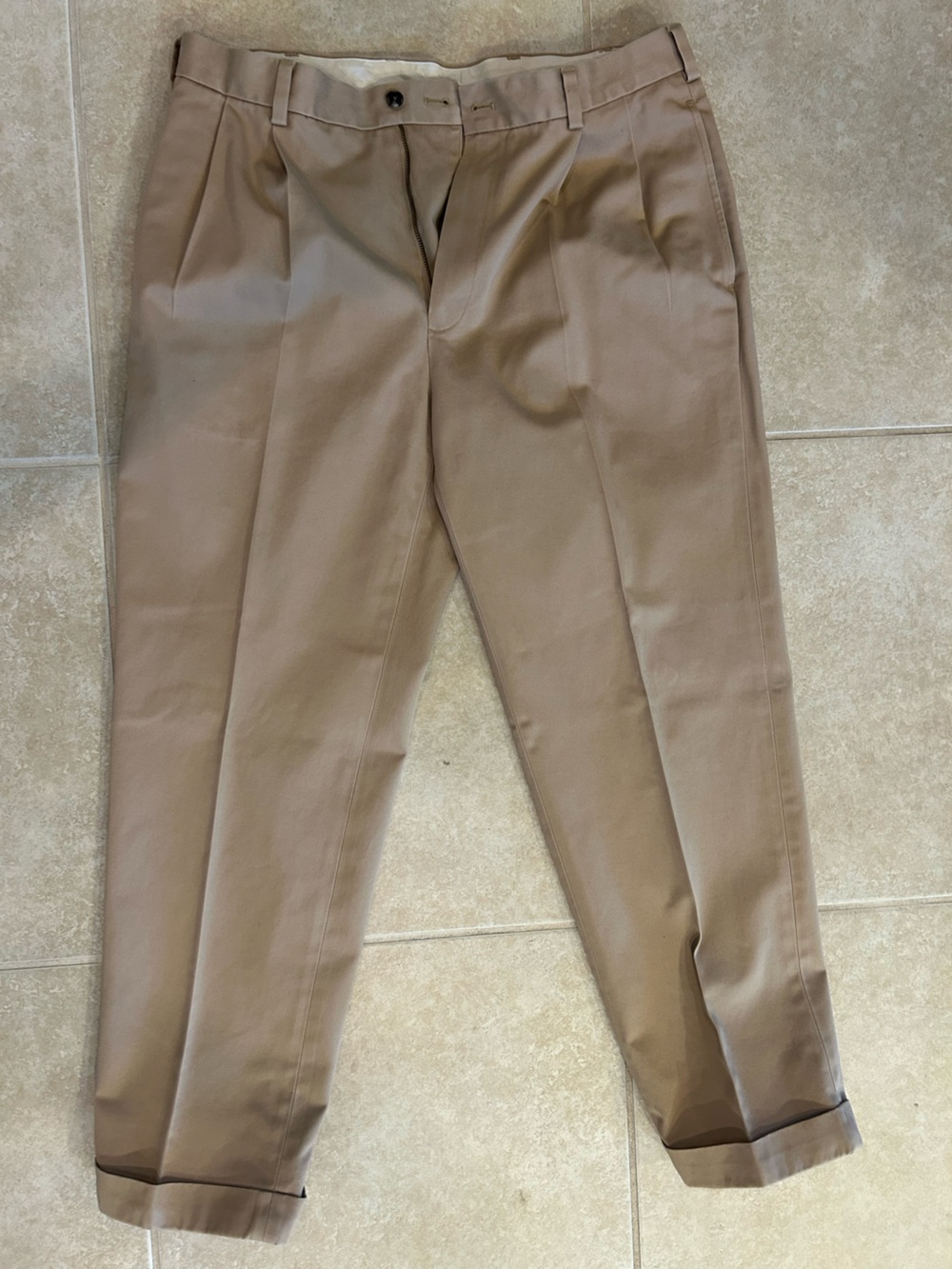 Brooks Brothers Men's Khaki Chinos in Light Tan
